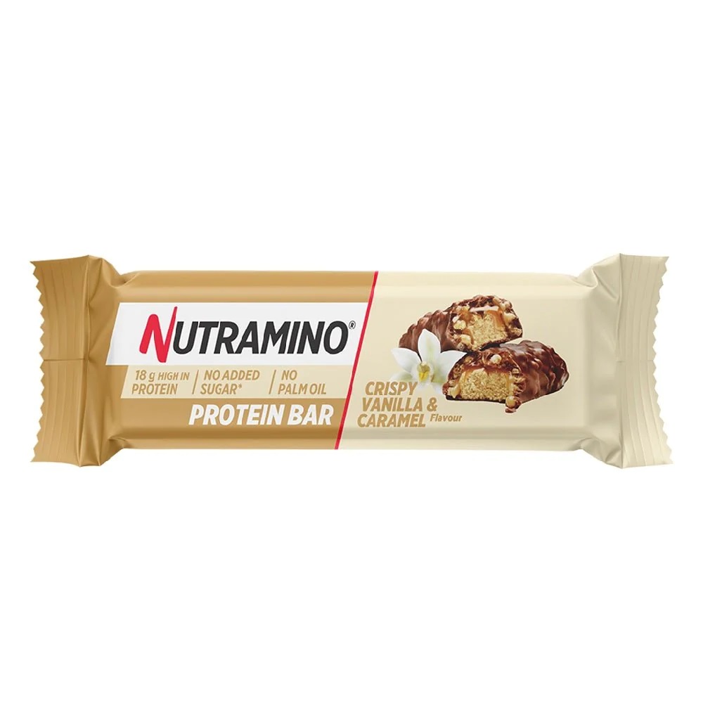 Baton proteic Crispy Vanilla & Caramel, 55g, Nutramino