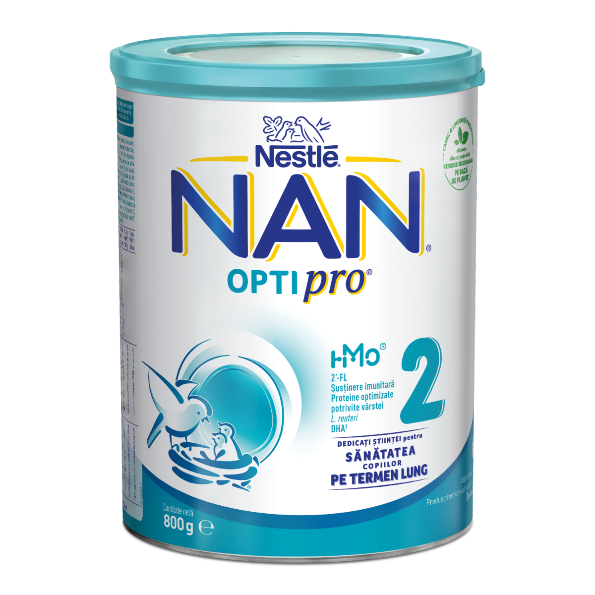 Lapte praf Nan 2 Optipro, incepand de la 6 luni, 800 g, Nestle