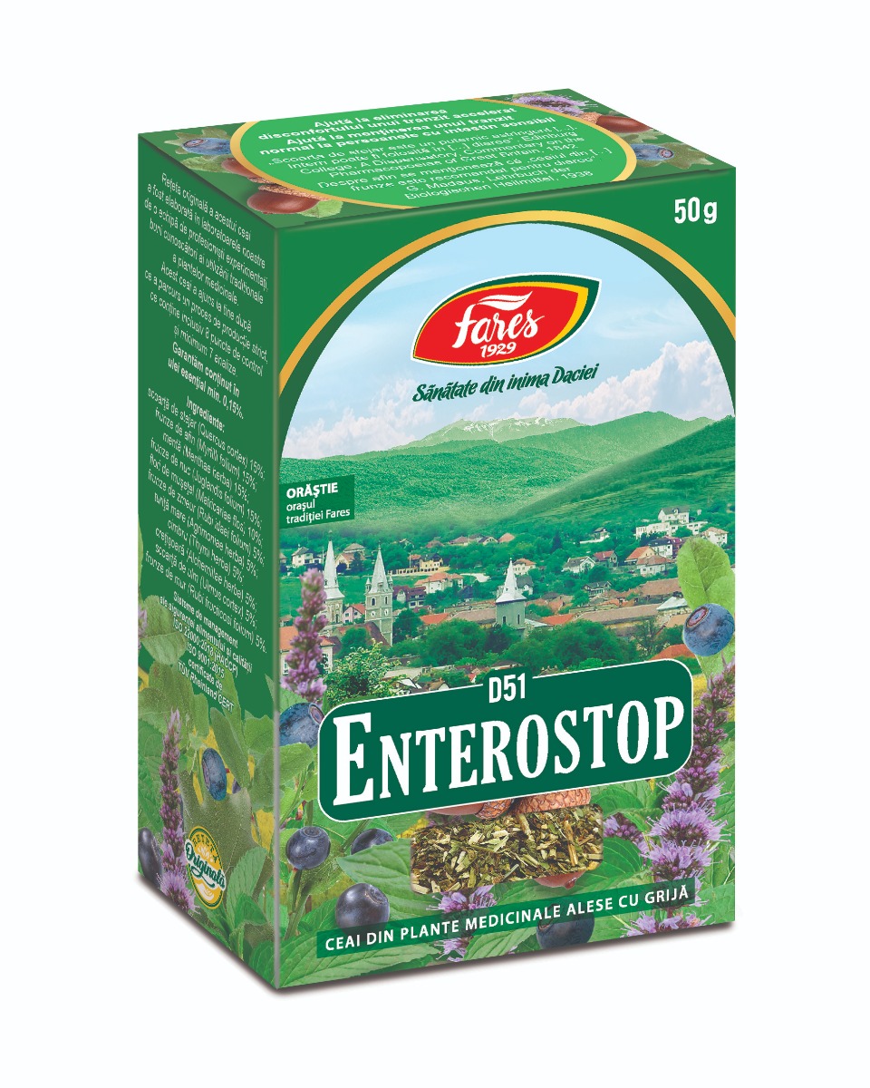 Ceai Enterostop D51, 50g, Fares