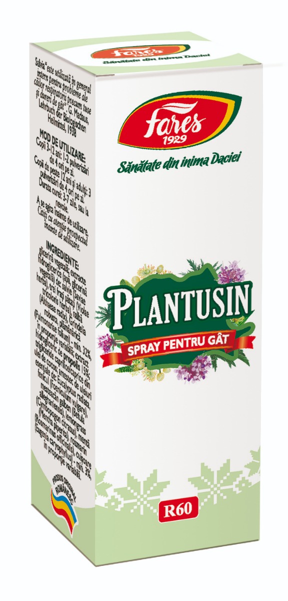 Spray pentru gat Plantusin, 20ml, Fares
