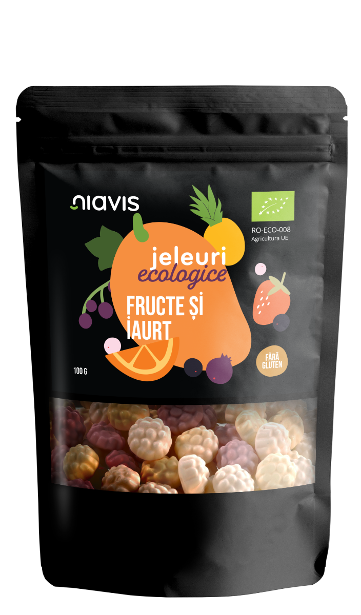 Jeleuri ecologice cu fructe si iaurt, 100g, Niavis