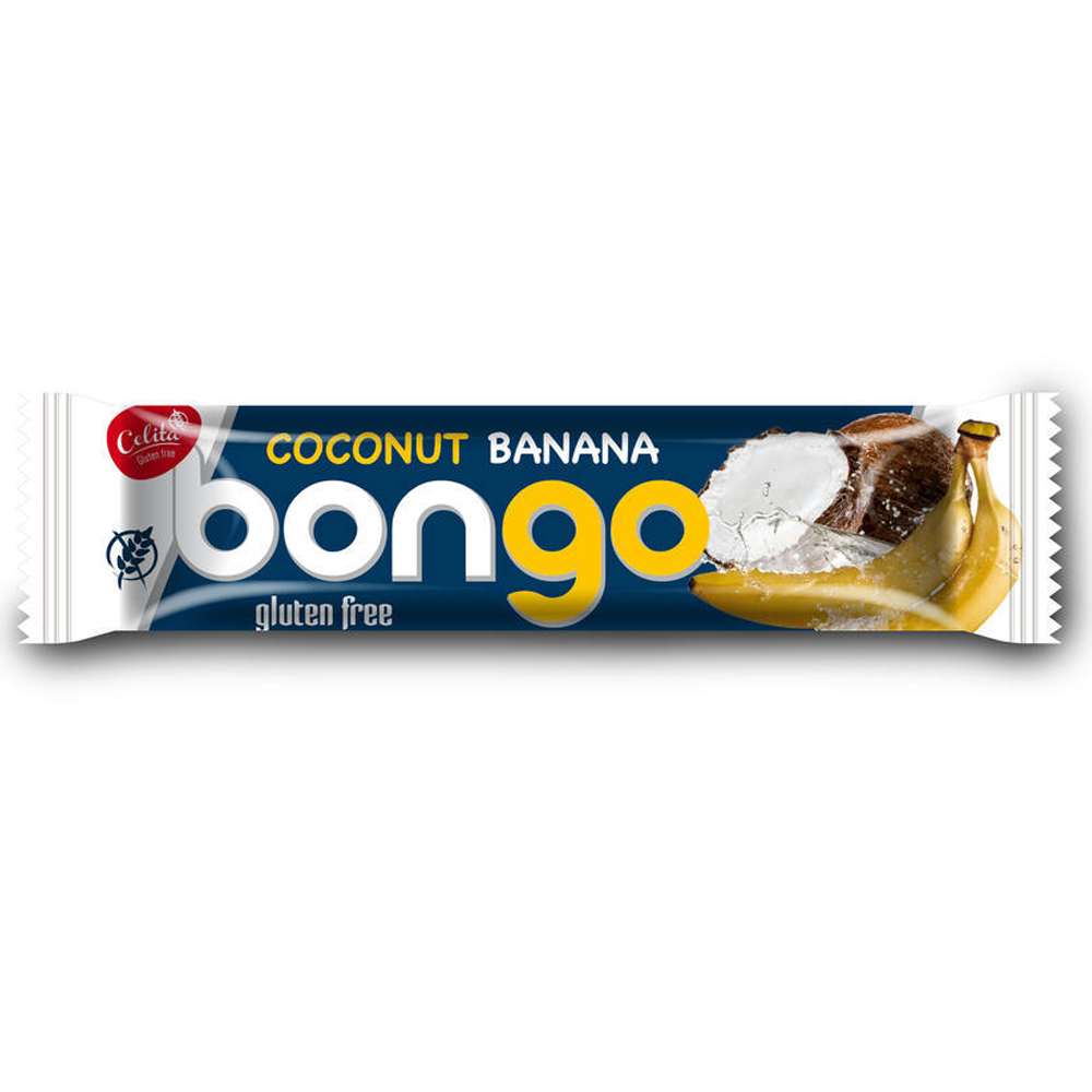 Baton fara gluten cu crema de banane Bongo Cocos, 40g, Soco