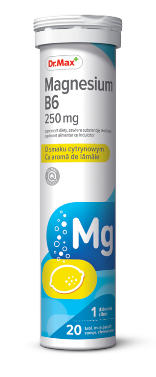 Dr. Max Magnesium B6 250mg, 20 comprimate efervescente