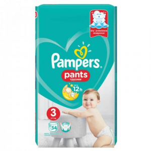 PAMPERS BABY PANTS 3 MAXI 6-11KG 54 BUCATI
