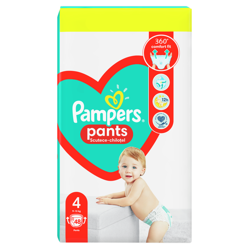PAMPERS BABY PANTS 4 MAXI 9-15KG 48 BUCATI