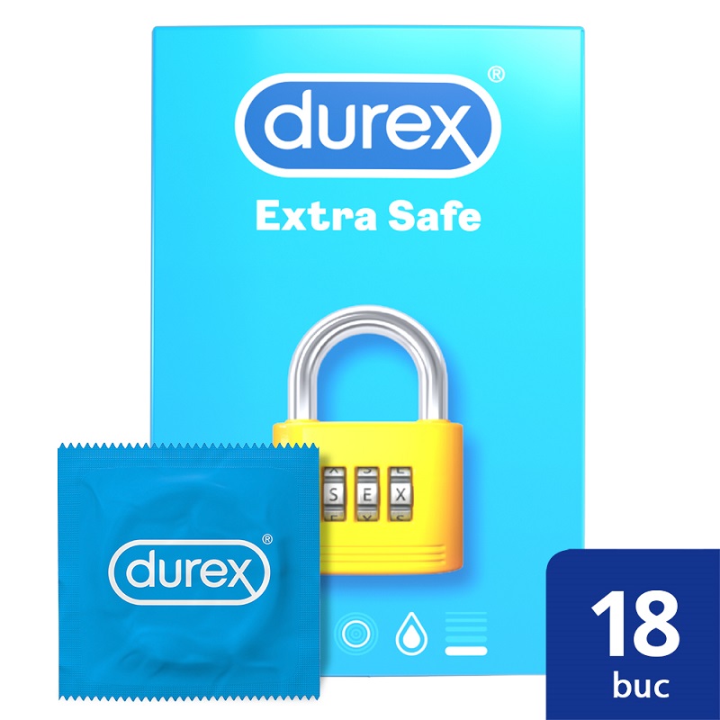 DUREX PREZERVATIVE EXTRA SAFE 18 BUCATI