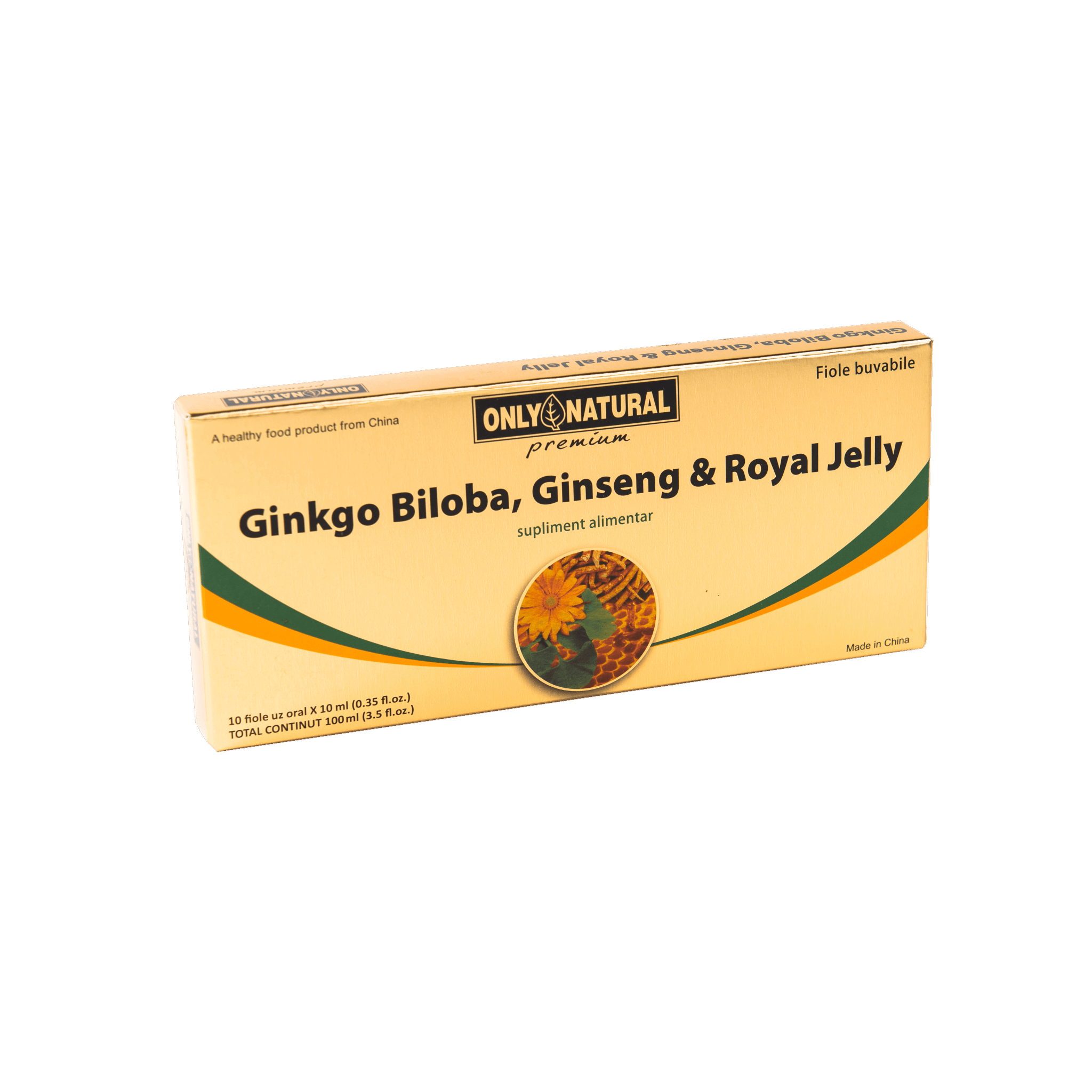ONLY NATURAL GINKGO BILOBA + GINSENG + ROYAL JELLY 10 FIOLE X 10ML
