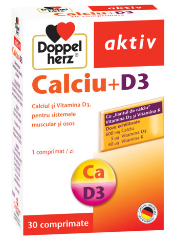 DOPPELHERZ AKTIV CALCIU + D3 30 COMPRIMATE