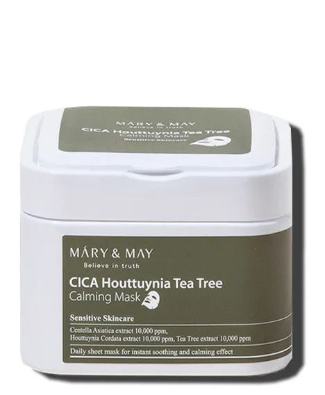 Masca tip servetel Cica Houttuynia Tea Tree, 30 bucati, Mary and May