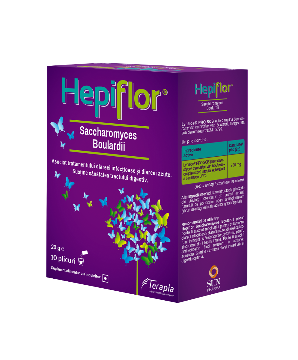 Hepiflor Saccharomyces B. , 10 plicuri, Terapia