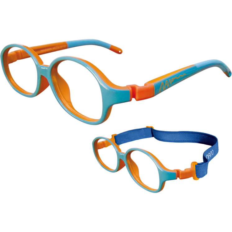 Rame ochelari de vedere copii Nano Kids NAO53444 CELESTE NARANJA