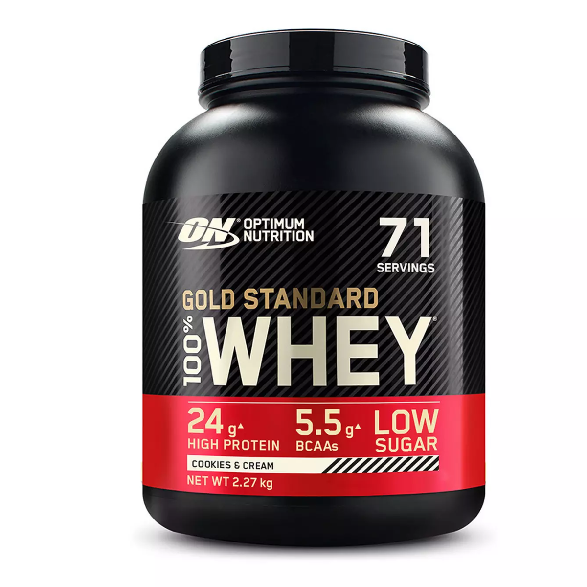 Proteine din zer 100% Whey Gold Standard aroma de biscuiti cu crema, 2.27kg, Optimum Nutrition
