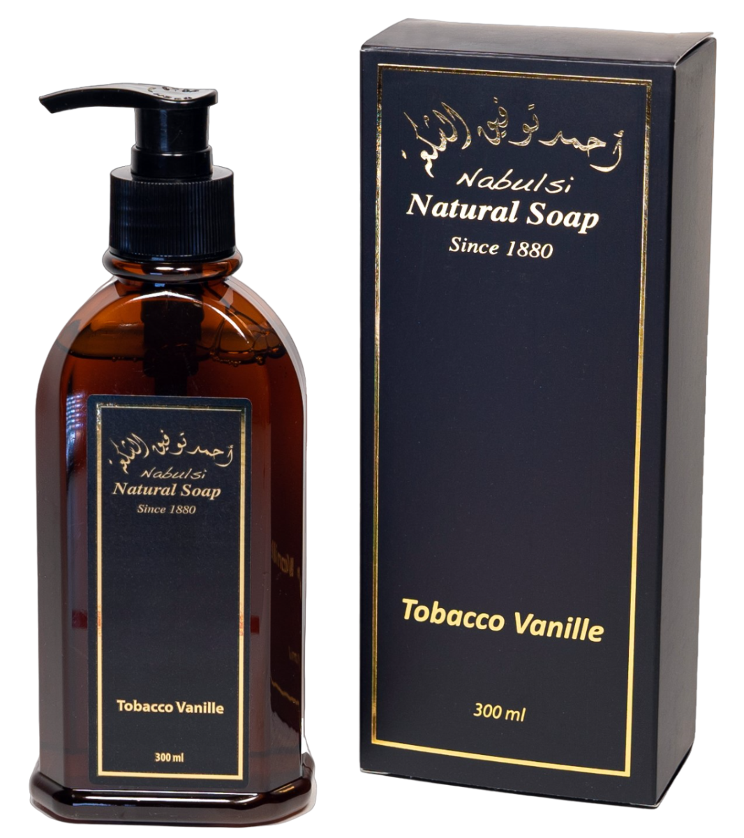 Sapun lichid cu ulei de masline si ulei de tobacco&vanilla, 300ml, Nabulsi
