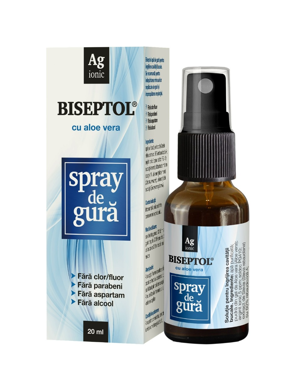 Spray de gura cu Aloe Vera BiSeptol, 20ml, Dacia Plant