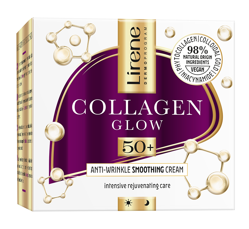 Crema anti-rid efect netezitor 50+ Collagene Glow, 50ml, Lirene