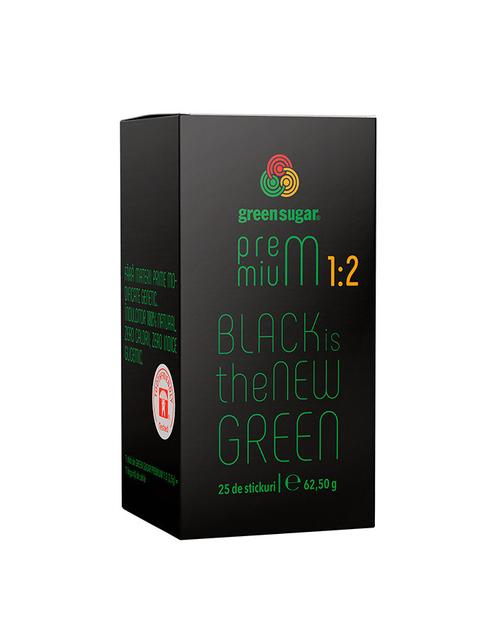 Green Sugar Premium 1:2, 25 stickuri, Laboratoarele Remedia