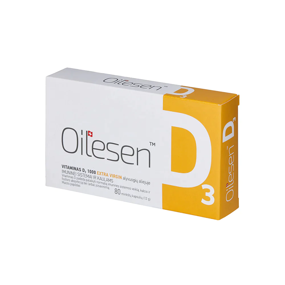Vitamina D3 1000 UI Oilesen, 80 capsule, Oilesen