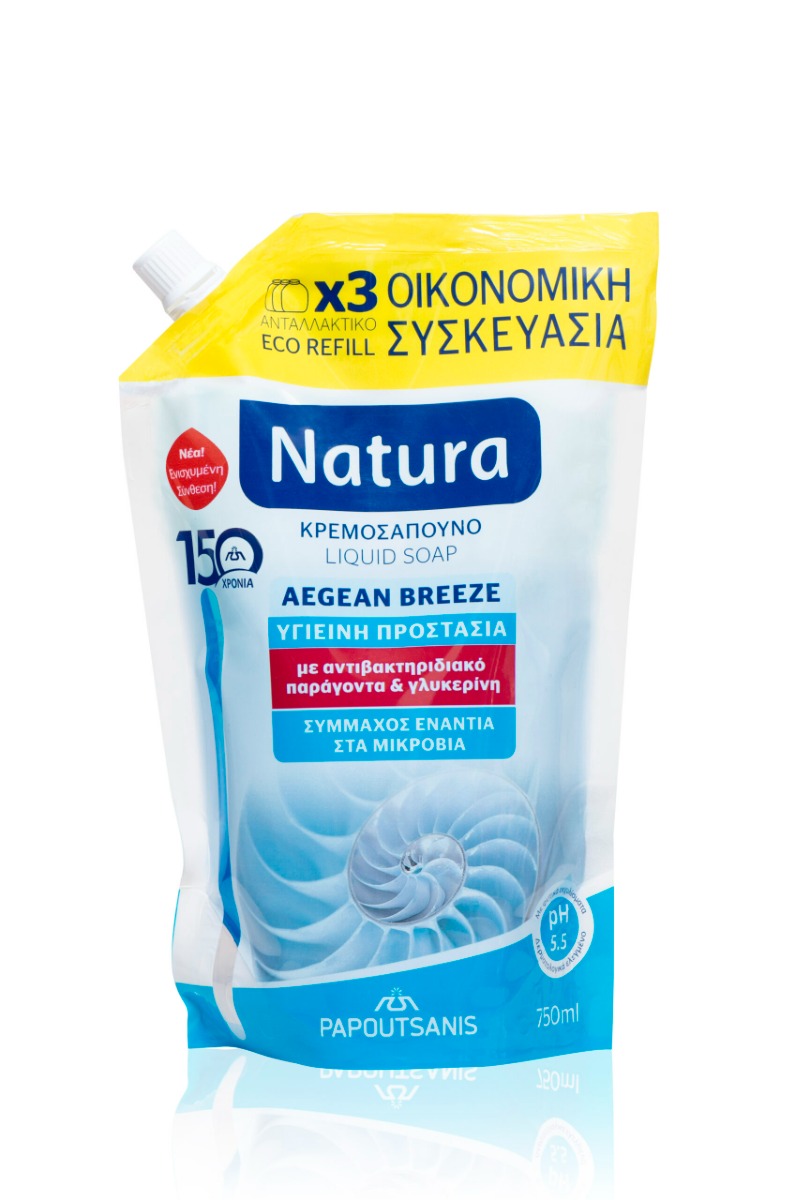 Sapun lichid Aegean Breeze refill, 750ml, Natura