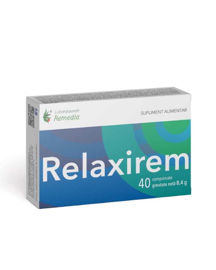 Relaxirem, 40 comprimate, Laboratoarele Remedia