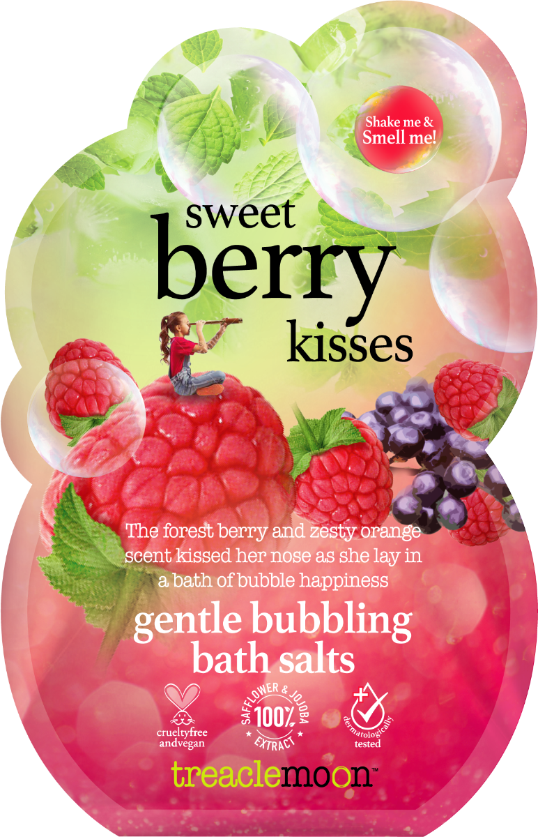 Saruri de baie Sweet Berry Kisses, 80g, Treaclemoon