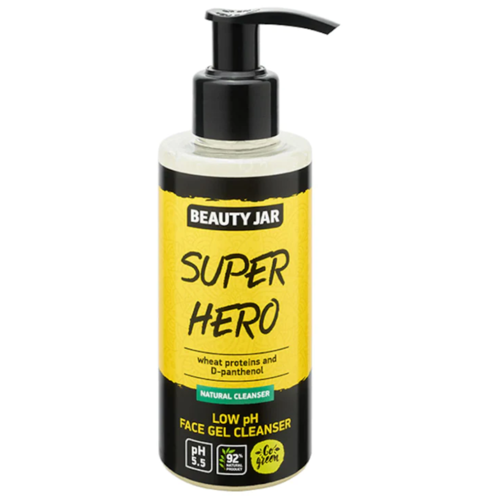 Gel de curatare faciala cu proteine de grau Super Hero, 150ml, Beauty Jar
