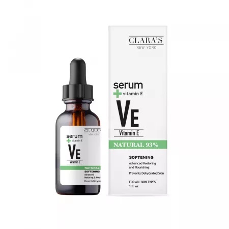 Serum facial cu Vitamina E, 30ml, Clara's New York