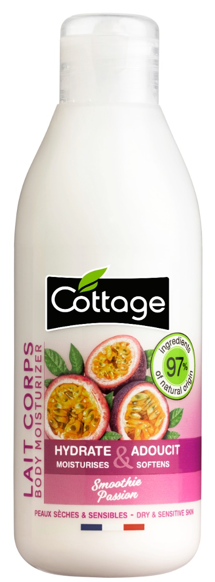 Lapte de corp hidratant cu aroma de fructul pasiunii, 200ml, Cottage