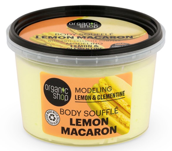 Souffle de corp cu lamaie si clementina Lemon Macaron, 250ml, Organic Shop