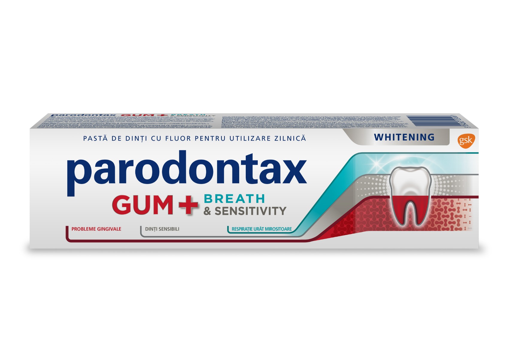 Pasta de dinti Gum + Breath Sensitivity and Whitening, 75ml, Parodontax
