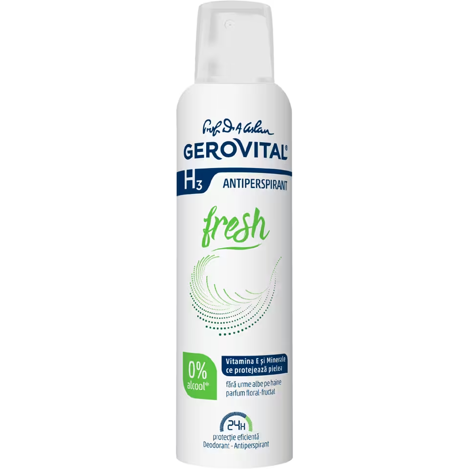 Deodorant Antiperspirant Fresh, 150ml, Gerovital