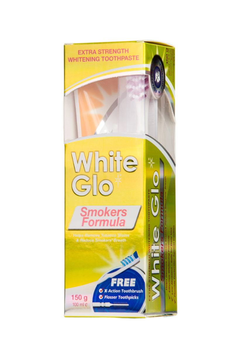 Pasta de dinti cu periuta Smokers Formula, 100ml, White Glo