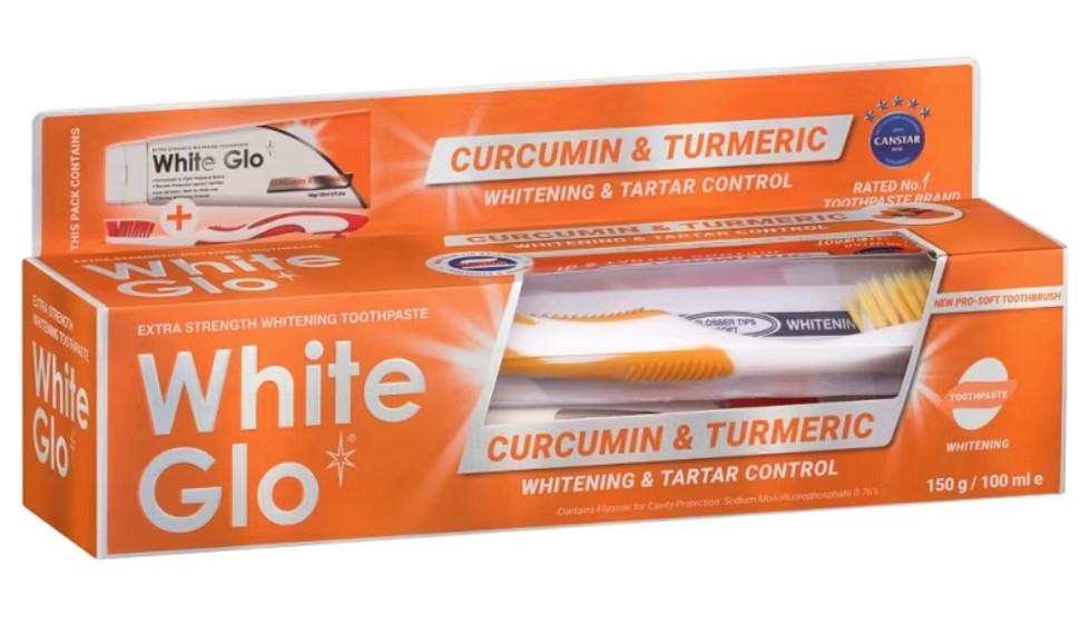 Pasta de dinti cu periuta Curcumin & Turmeric, 100ml, White Glo
