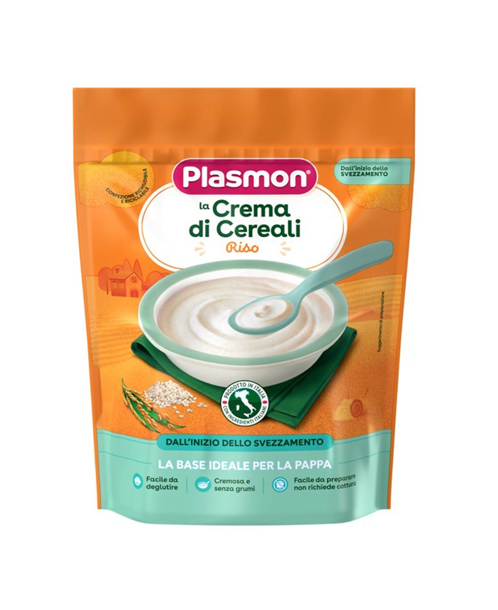 Crema de cereale de orez fara gluten, 230g, Plasmon