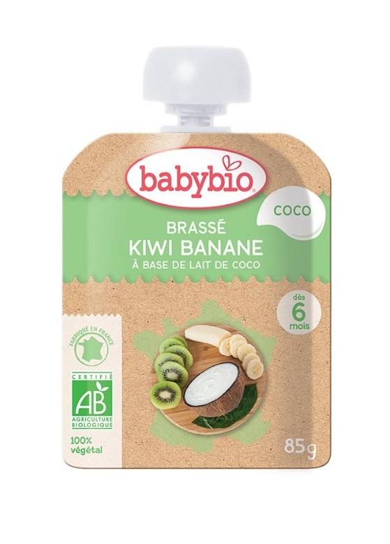 Piure de kiwi, banane si cocos Bio, 85g, BabyBio