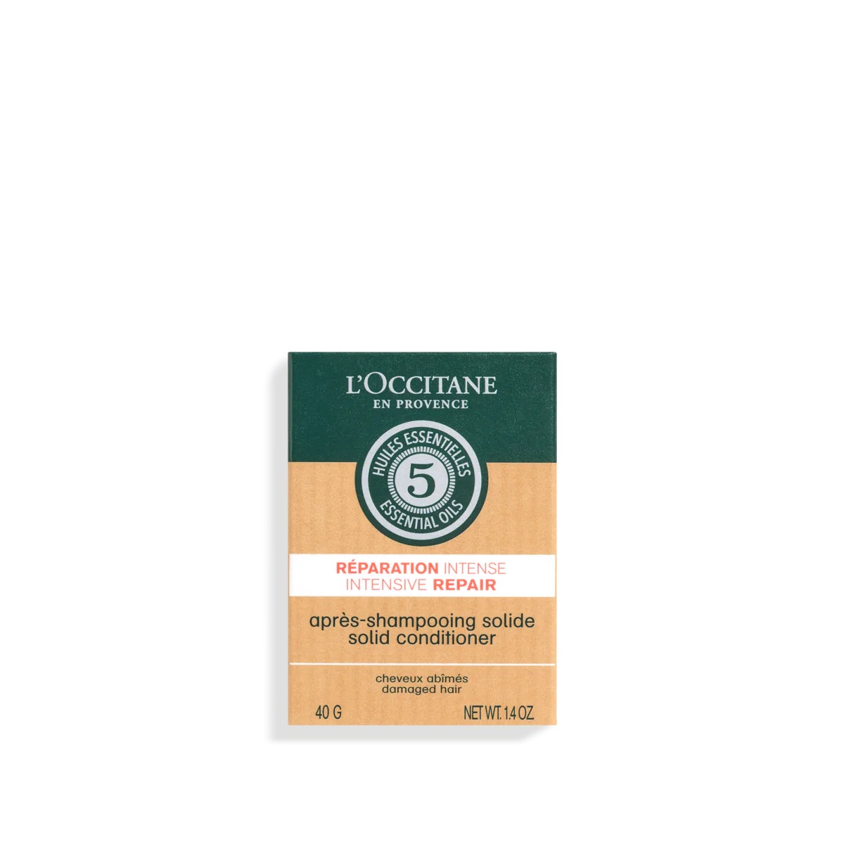 Balsam solid pentru par cu efect reparator Aroma Intense, 40g, L'Occitane