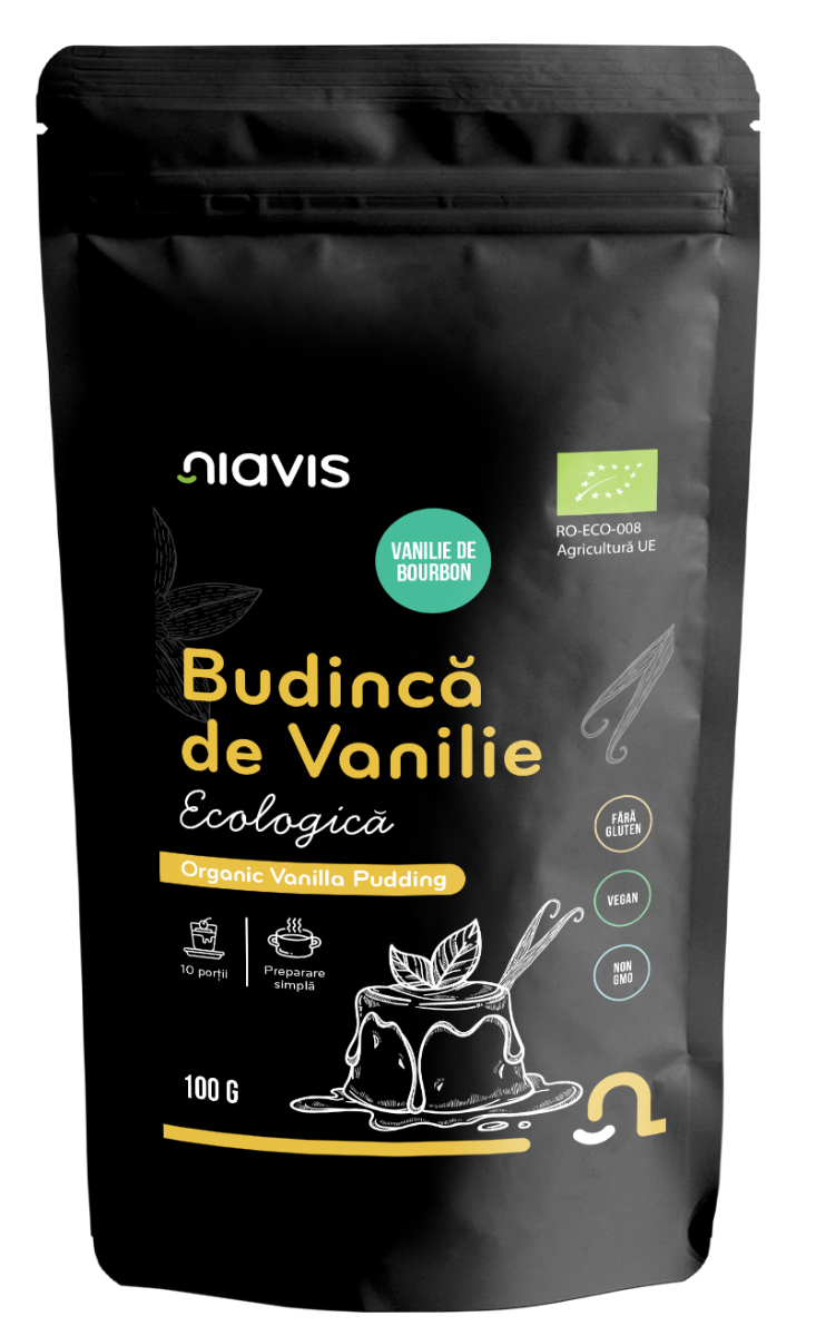 Budinca de vanilie fara gluten, 100g, Niavis