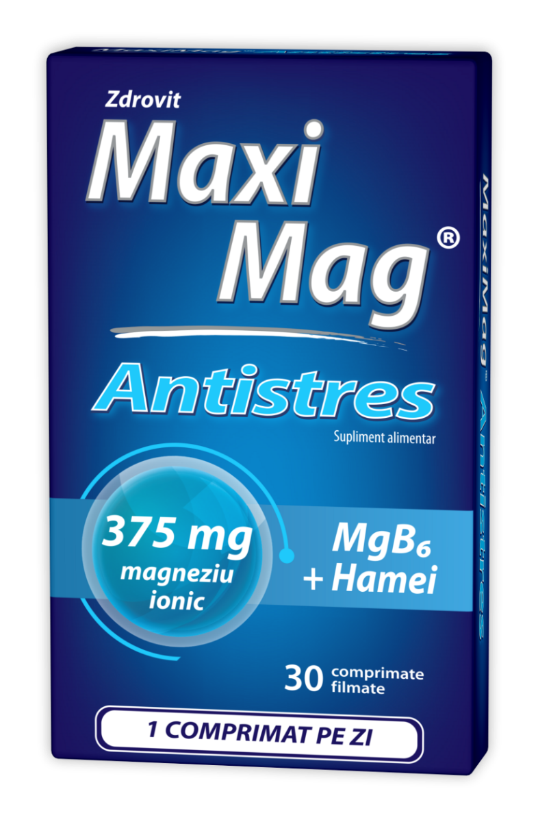 MaxiMag Antistres 375 mg, 30 comprimate, Zdrovit