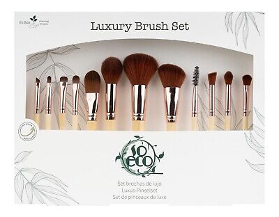 Set 12 pensule ecologice pentru machiaj Luxury Brush, 1 bucata, So Eco