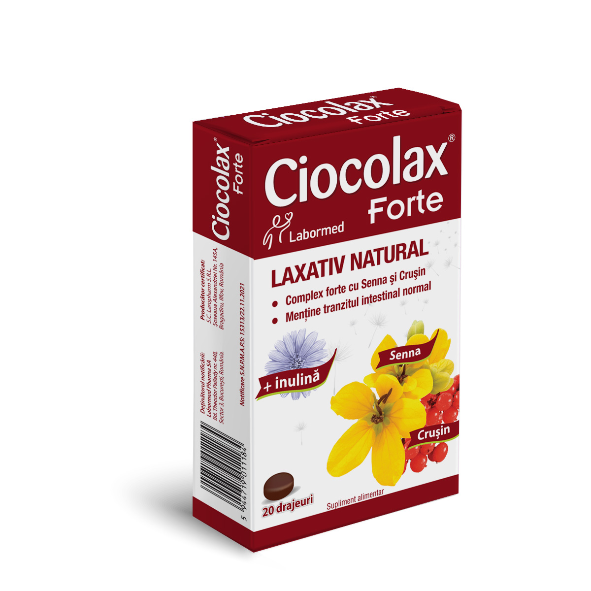 Ciocolax Forte, 20 drajeuri, Solacium