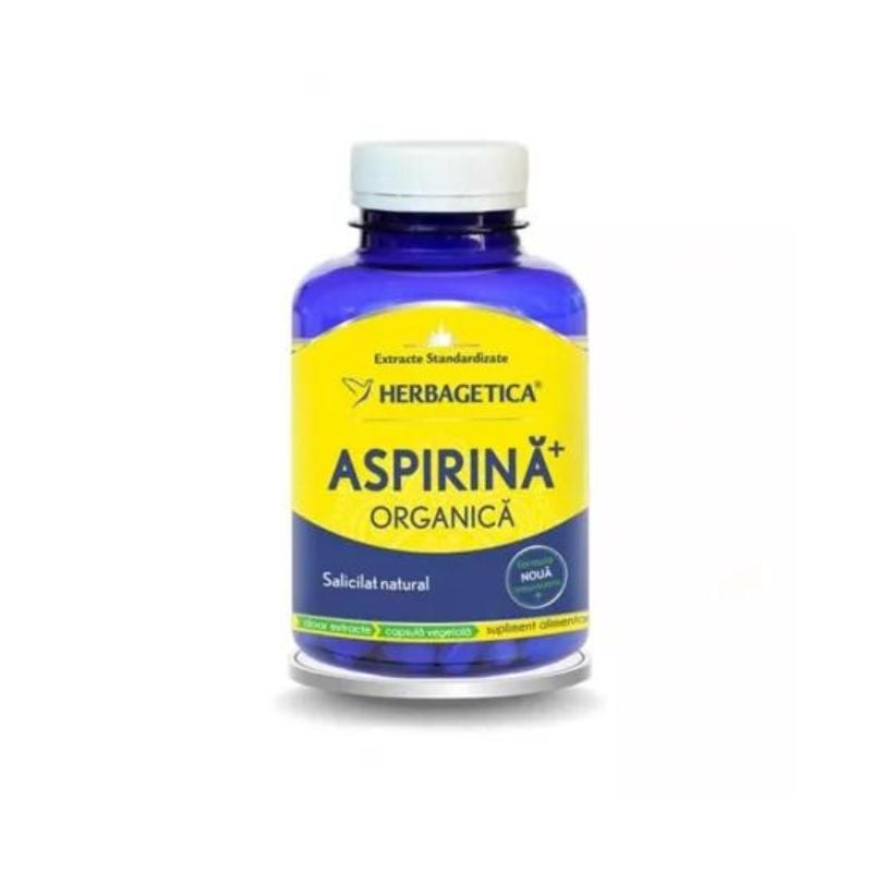 Aspirina organica, 120 capsule, Herbagetica