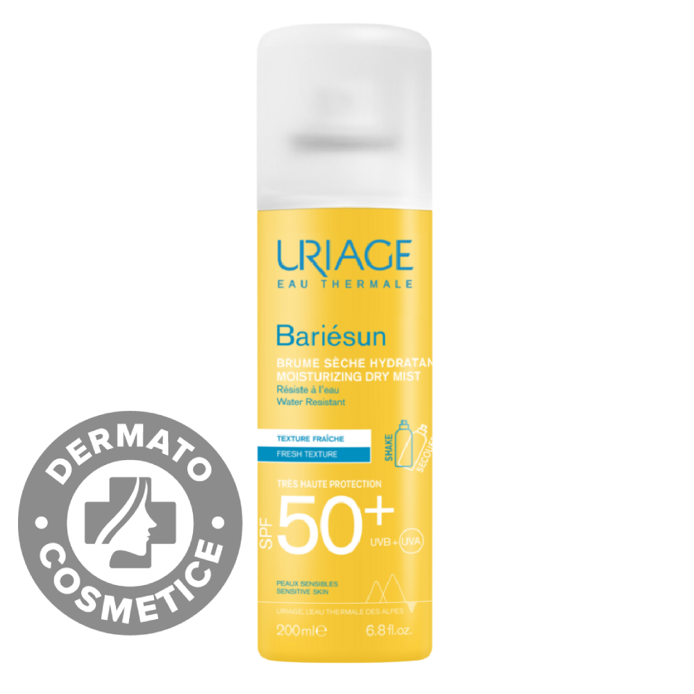 Spray uscat pentru protectie solara Bariesun SPF50+, 200ml, Uriage
