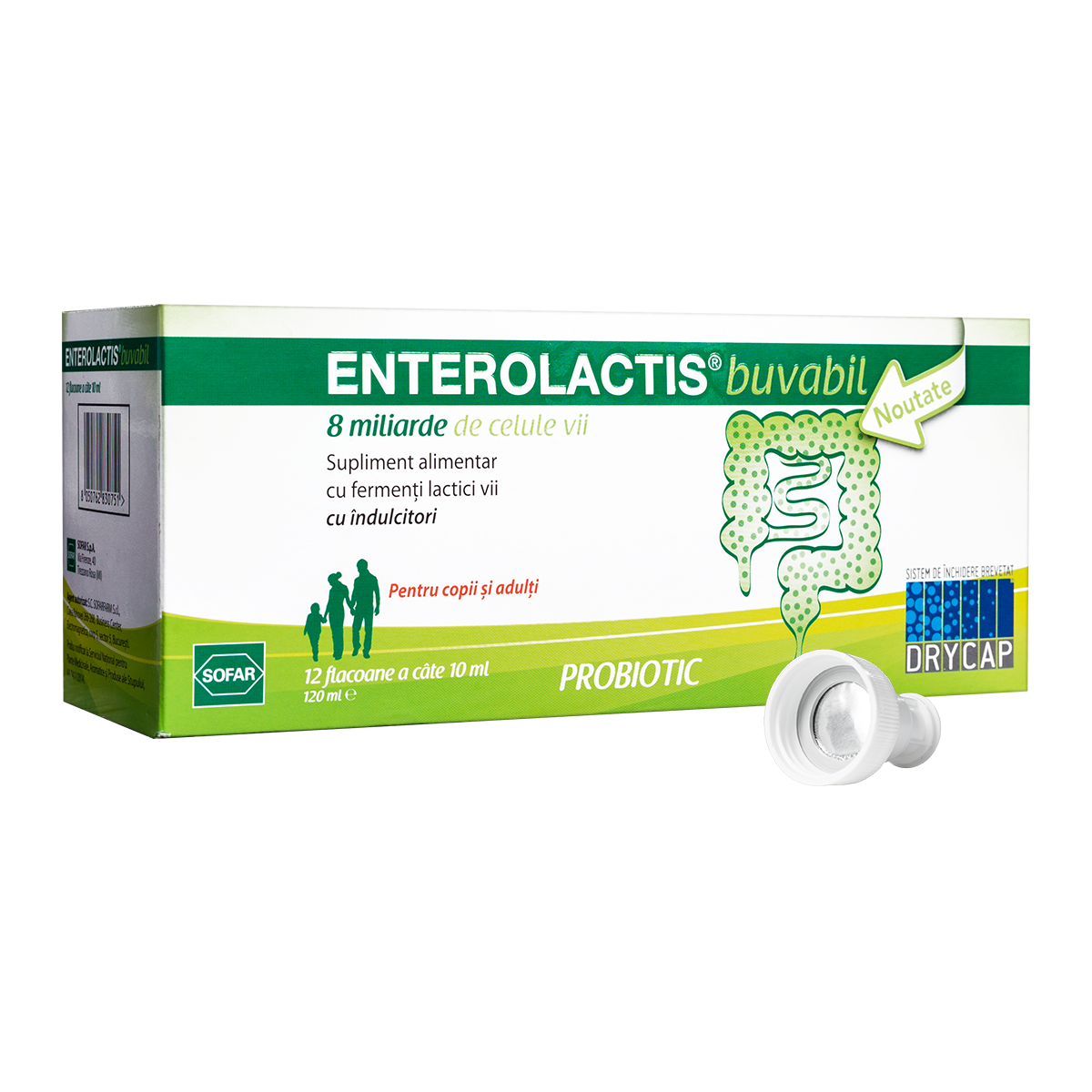 Sofar Enterolactis buvabil, 12 flacoane