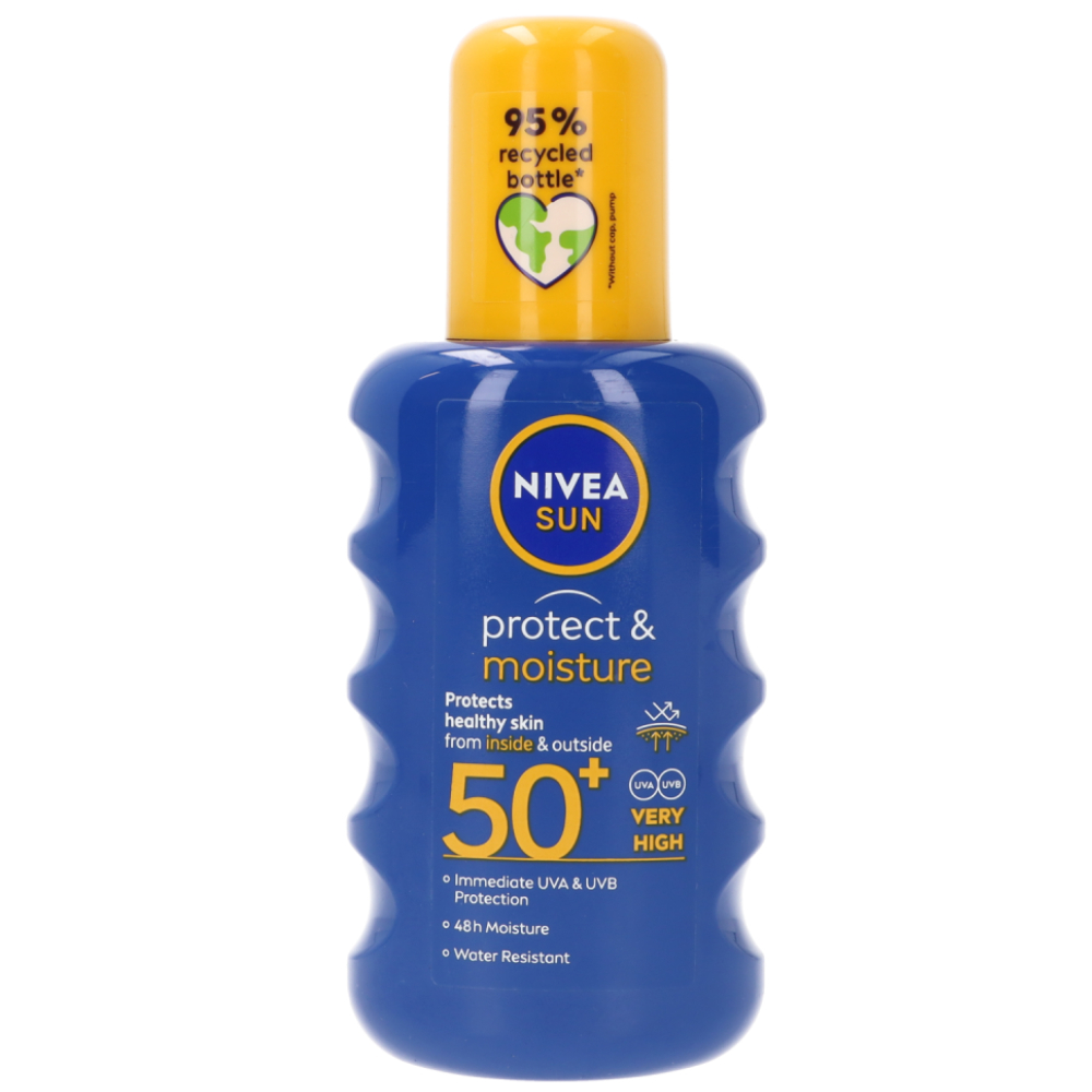 Spray pentru protectie solara cu SPF 50 Protect & Moisture, 200ml, Nivea