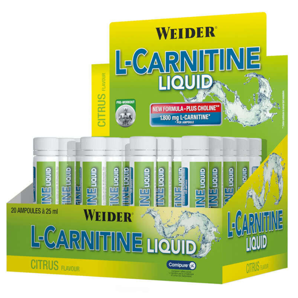 L-Carnitina lichida cu aroma citrus, 20x25ml, Weider