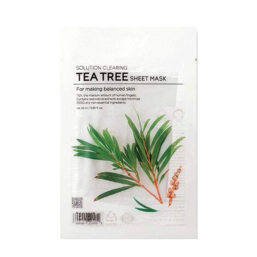Masca servetel pentru ten Solution Clearing Tea Tree, 25ml, Tenzero
