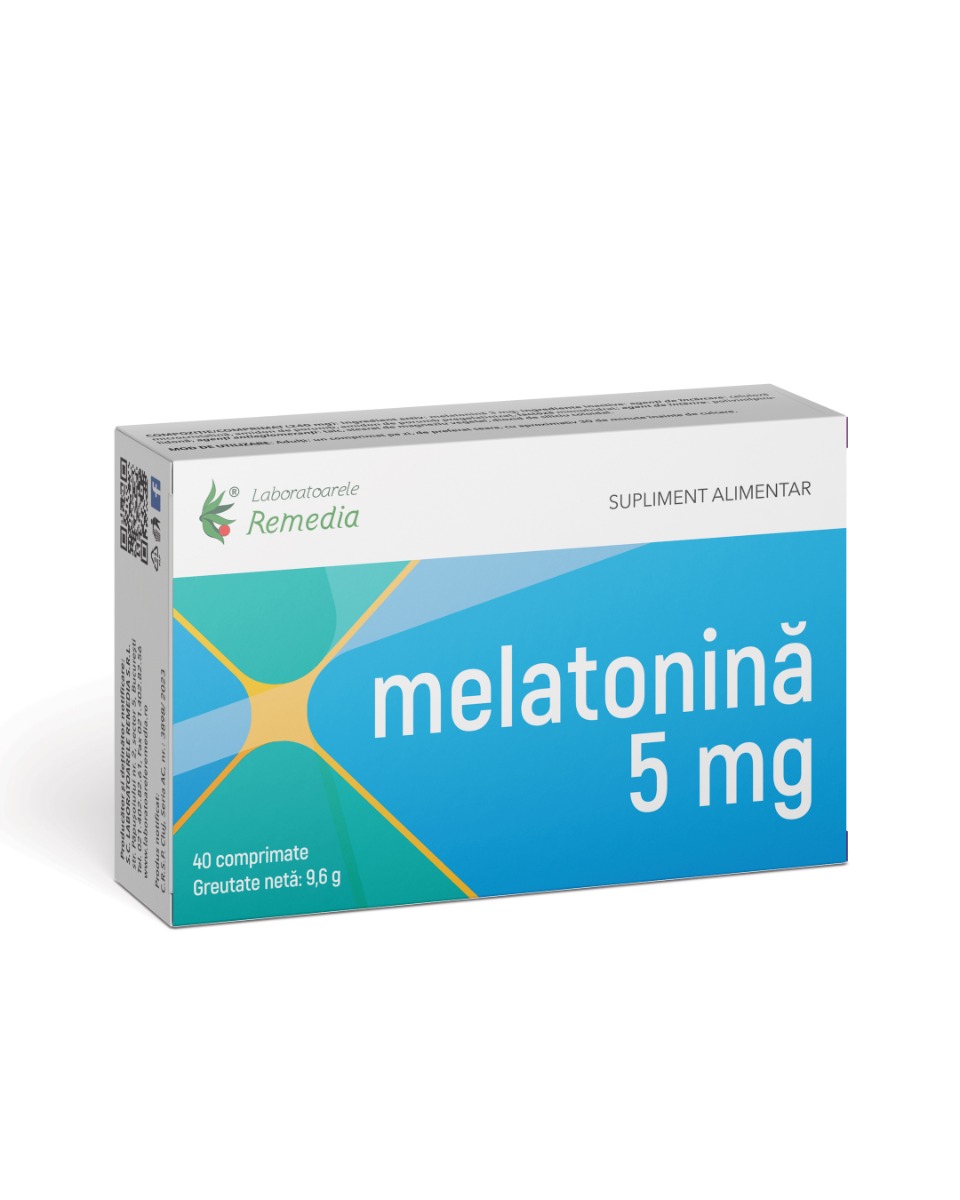 Melatonina 5mg, 40 comprimate, Laboratoarele Remedia