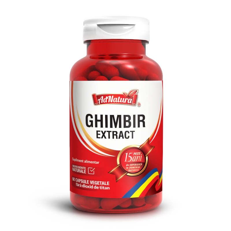 Ghimbir Extract, 60 capsule, AdNatura