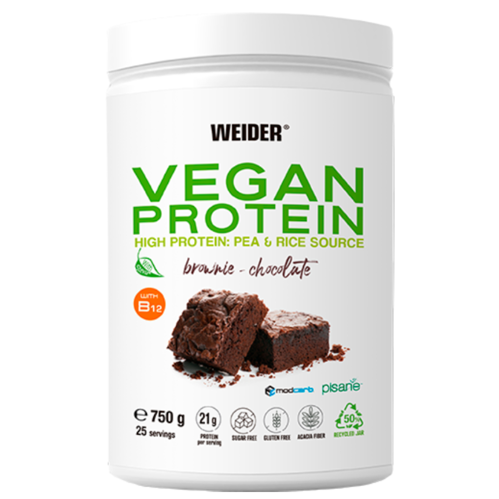Proteina vegana cu aroma de brownie chocolate, 750g, Weider