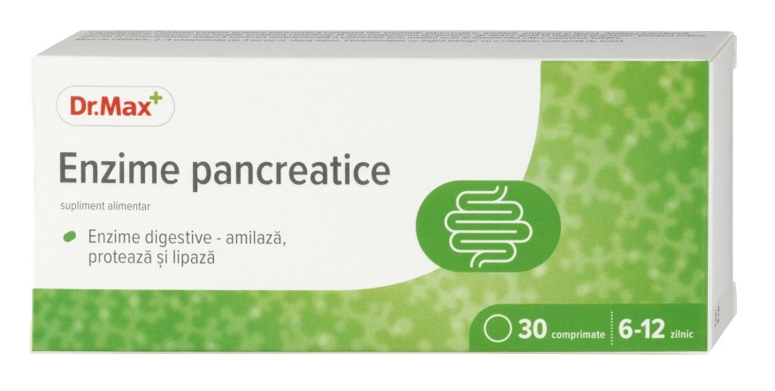 Dr. Max Enzime pancreatice, 30 comprimate filmate