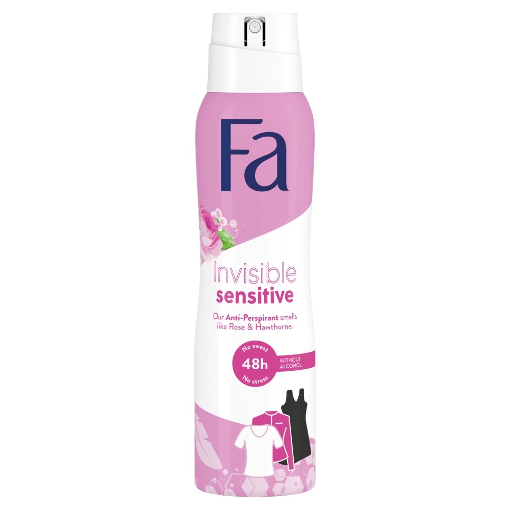 Deodorant spray anti-perspirant Invisible Sensitive, 150ml, Fa